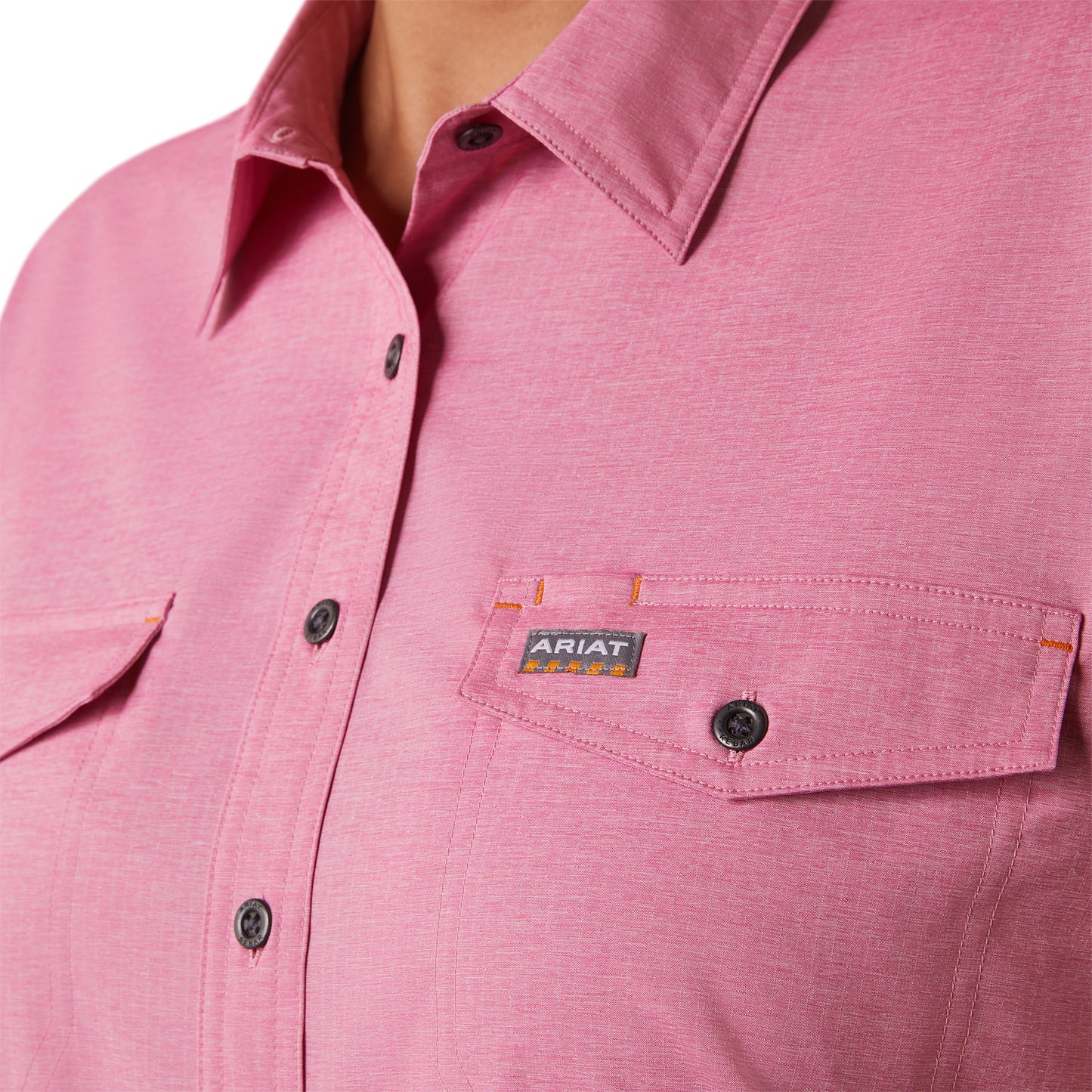 Ariat® Ladies Rebar Made Tough VentTEK DuraStretch™ Pink Shirt 10043774