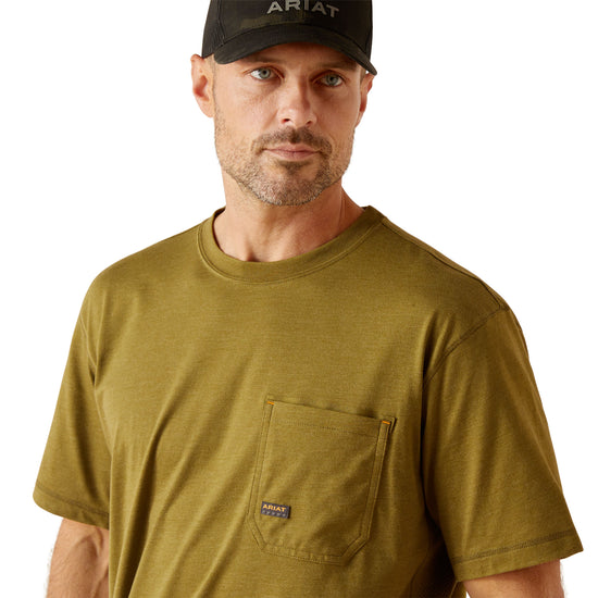 Ariat Men's Rebar Workman Born For This Lichen Heather T-Shirt 10049064