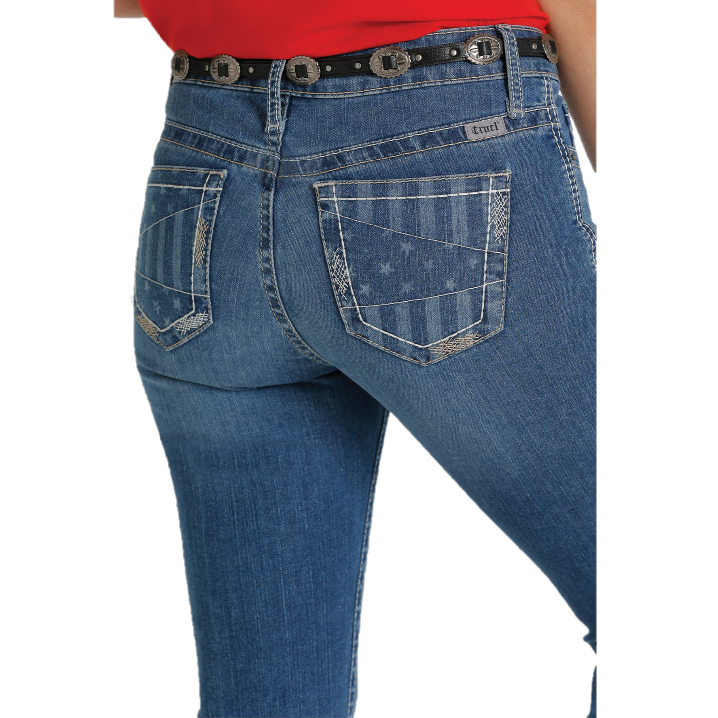 Cruel Denim Ladies Hannah Medium Stone Indigo Bootcut Jeans CB19754071