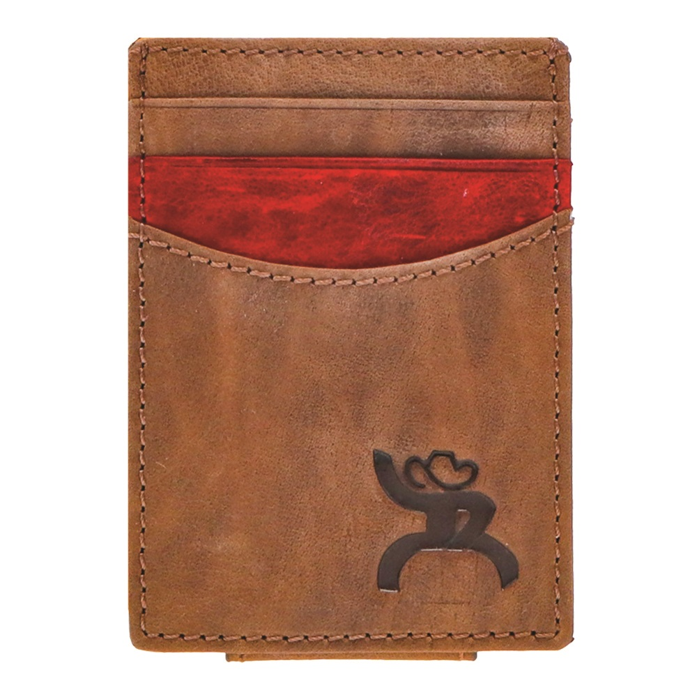 Hooey "Kamali" Brown W/ Red Leather Accent Card Pocket RMC007-BRRD