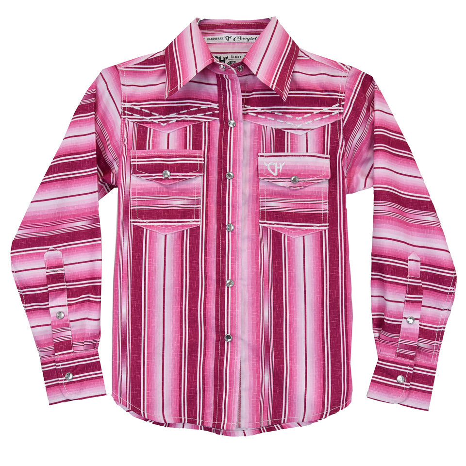 Cowgirl Hardware Toddler Girls Serape Pink Button Down Shirt C425491-150