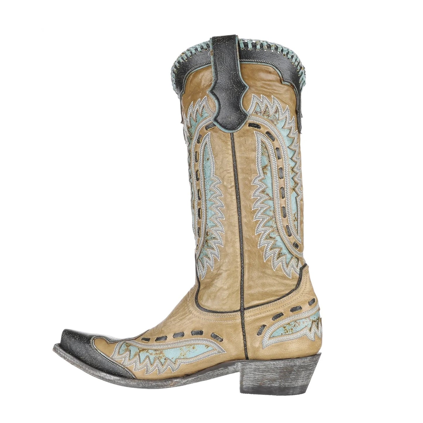 Old Gringo Ladies Quiroga Bone & Turquoise 13" Leather Boots L3547-2