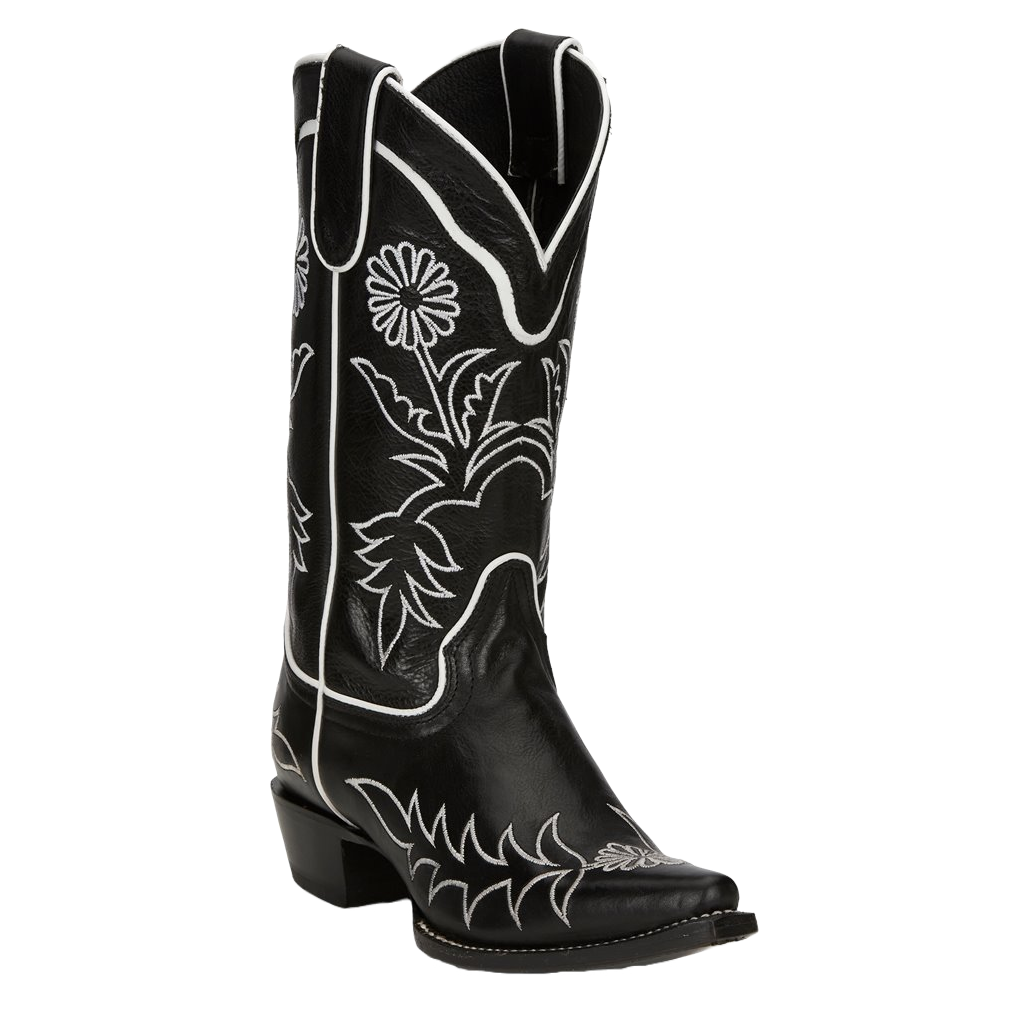 Justin Ladies Two-Step 12" Black Western Boots RM210