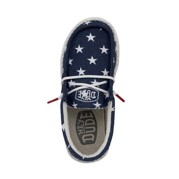 Hey Dude Wally Youth Patriotic American Flag Slip On Shoes 40046-9CW