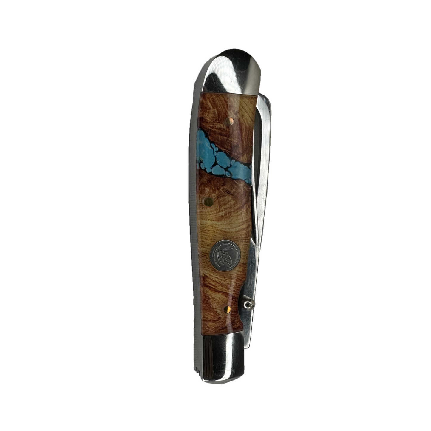 Whiskey Bent Turquoise River Single Clip Blade Hoofpick Pocket Knife WB19-14