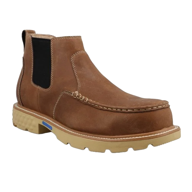 Twisted X Men's Ginger Brown Chelsea Nano Toe Work Boots MXCN002