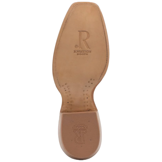 R. Watson Men's Mocha Sueded Nile Crocodile Indian Orange Boots RW9011