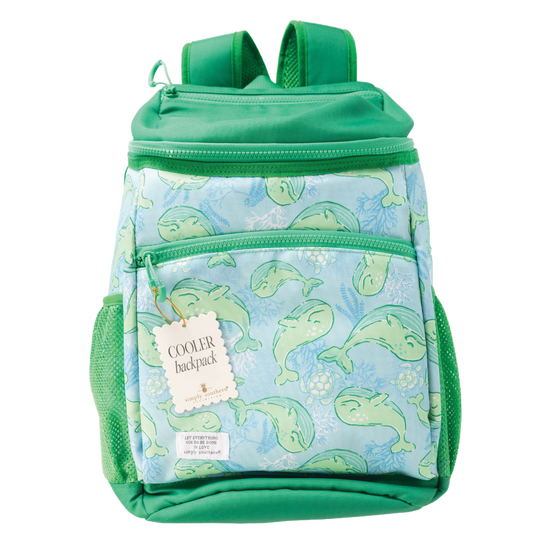 Simply Southern Whales Ocean Blue Cooler Back Pack 0125-BAG-COOLER-BKPK-WHALE