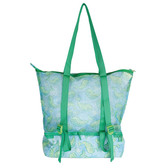 Simply Southern Whale Graphic Blue Cooler Bag 0125-BAG-COOLER-MESH-WHALE