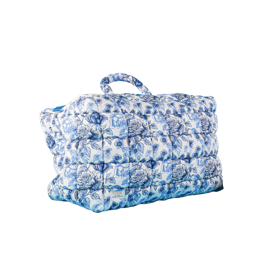 Simply Southern Rose Graphic Blue Weekender Bag 0125-BAG-MARSH-WKEND-ROSE