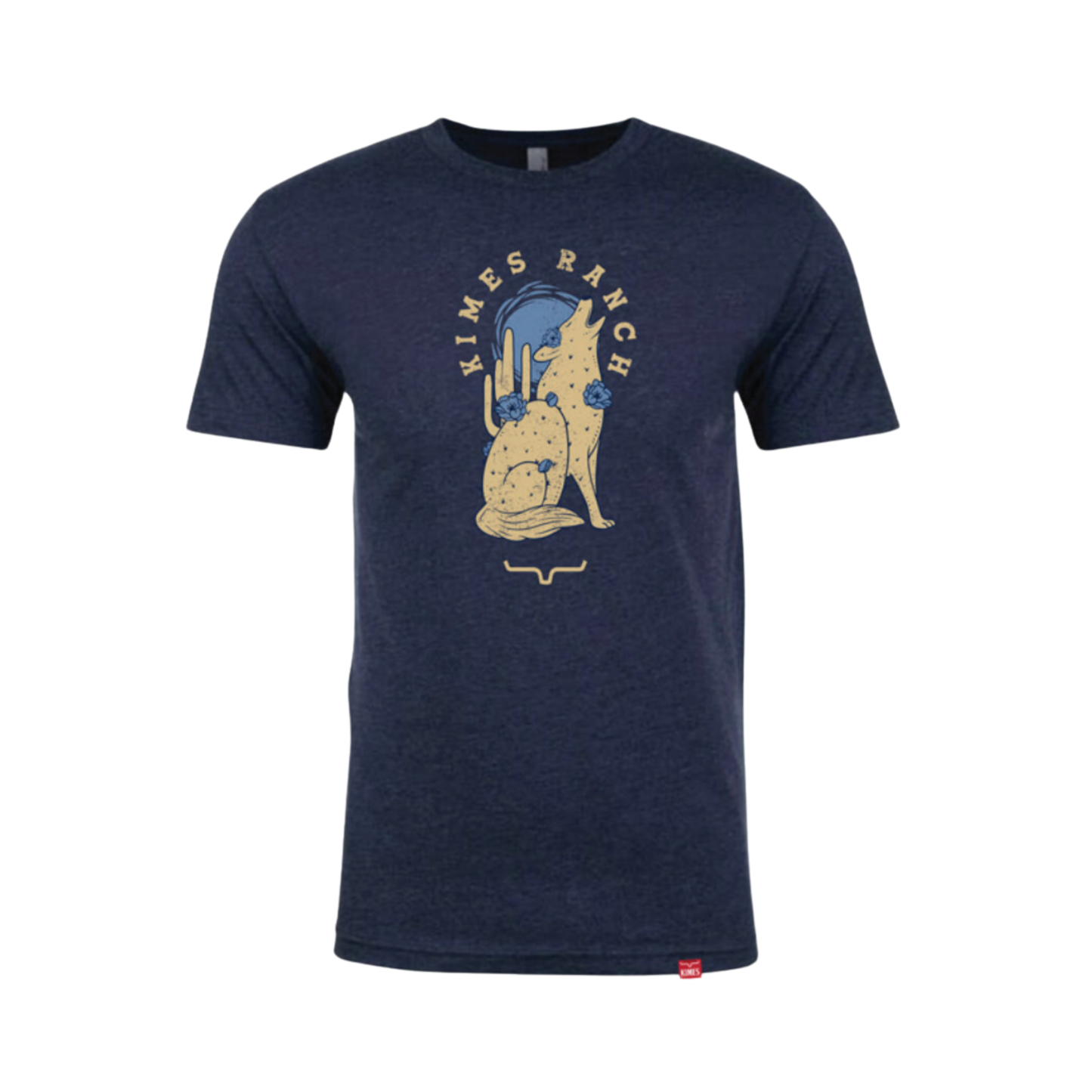 Kimes Ranch Men's Night Call Coyote Midnight Navy Western T-ShirtMSH0000129-BL002