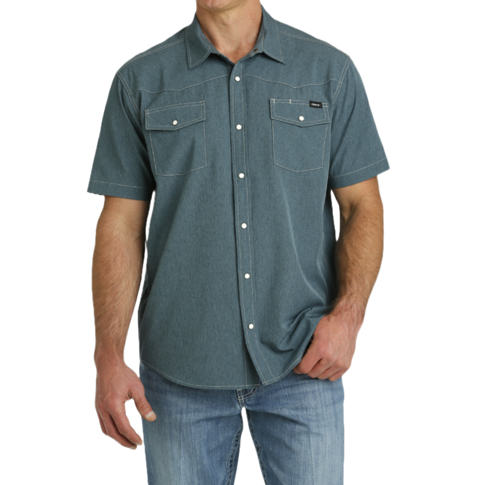 Cinch Men's Blue Camp Shirt MTW1402001