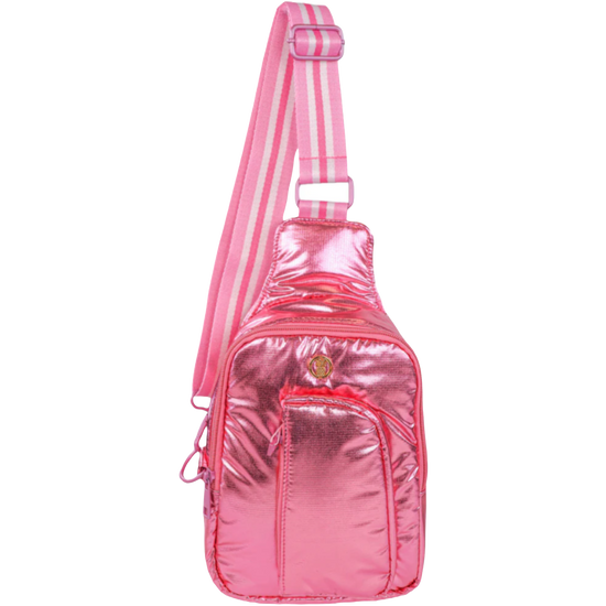 Simply Southern Ladies Solid Pink Sling Crossbody Bag 0214-BAG-SLING-SLD-PINK