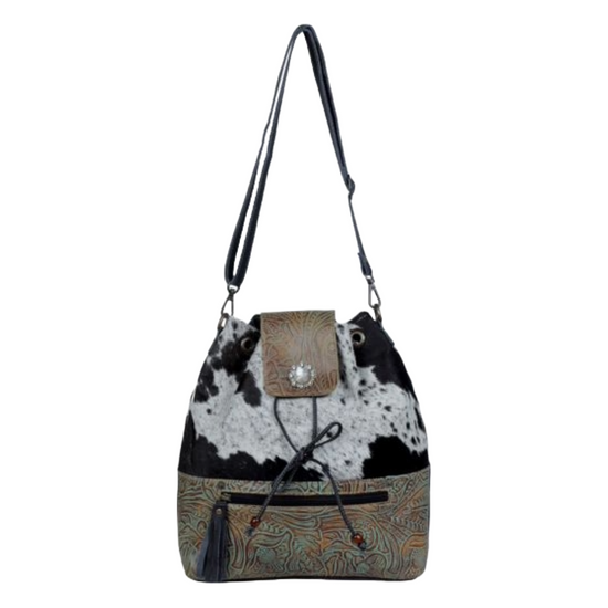 Myra Bag Ladies Alpha Leather & Hairon Western Shoulder Bag S-3377