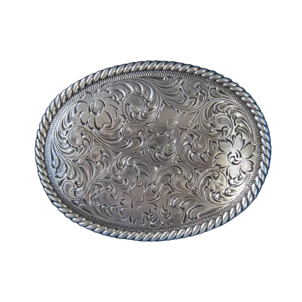 Vintage Abstract Art Belt Buckle Silver Tone Oval Paint Splatter Vintage Cast Metal Silver-tone Oval Belt Buckle W/ Flying  main image 4