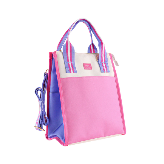 Simply Southern Taffy Pink & White Colorblock Lunchbox 0224-BAG-SCHL-LUNCH-TAFFY