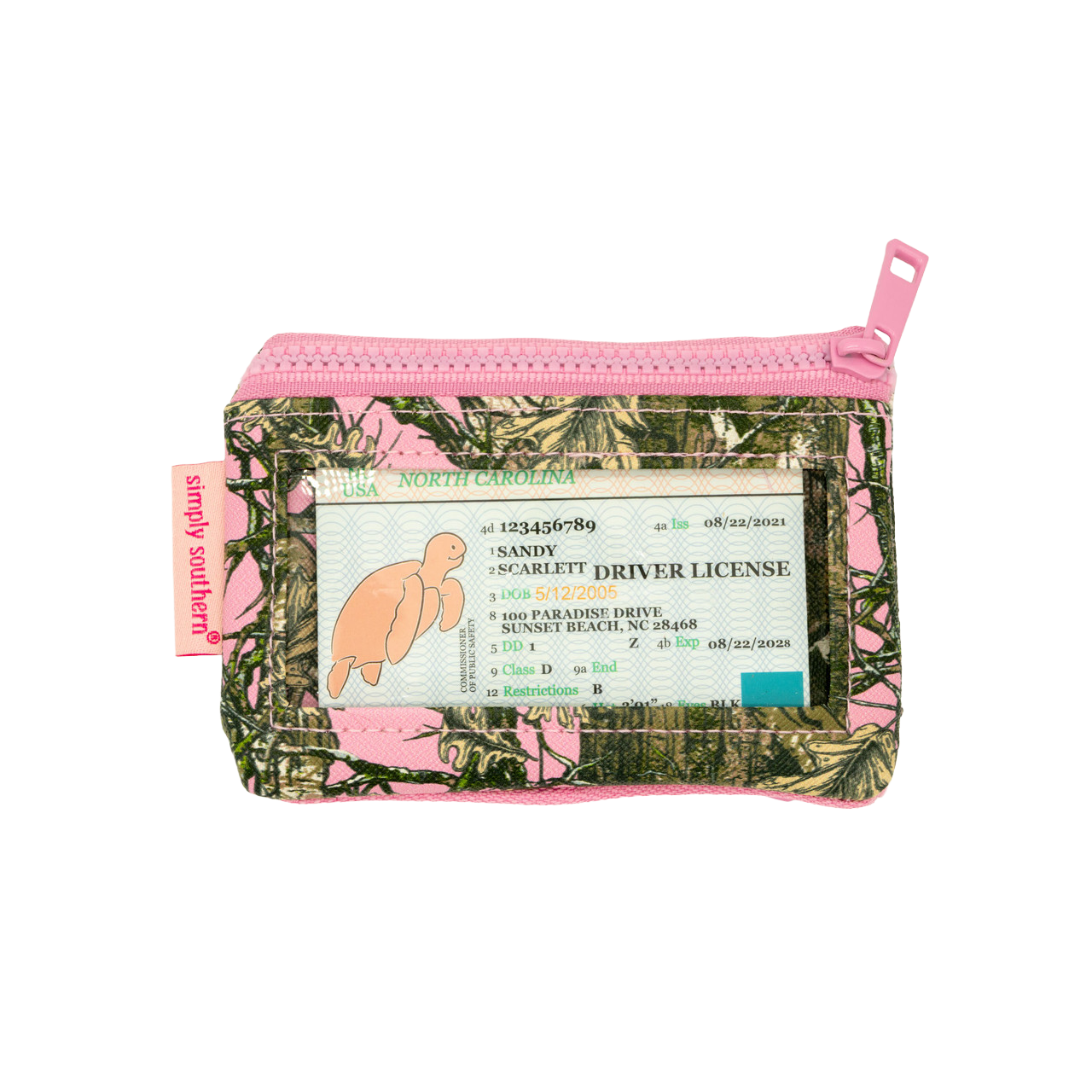 Simply Southern Ladies Pink Camo Keychain ID Wallet 0225-BAG-IDWLT-CAMOPNK