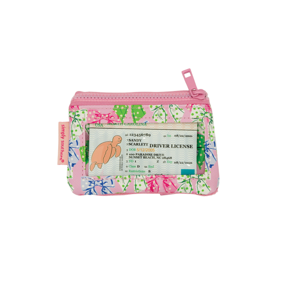 Simply Southern Ladies Pink Dots & Bows Keychain ID Wallet 0225-BAG-IDWLT-DOTS