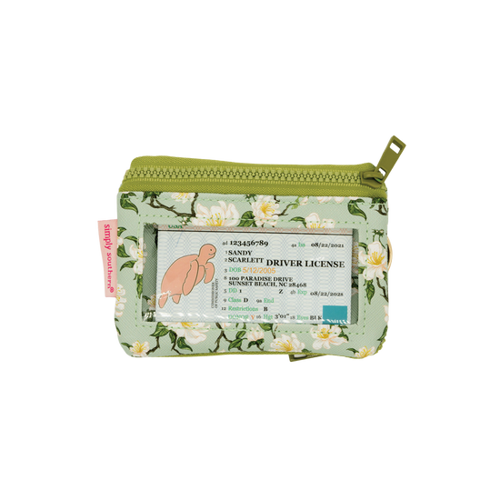 Simply Southern Green Floral Keychain ID Wallet 0225-BAG-IDWLT-FLRL