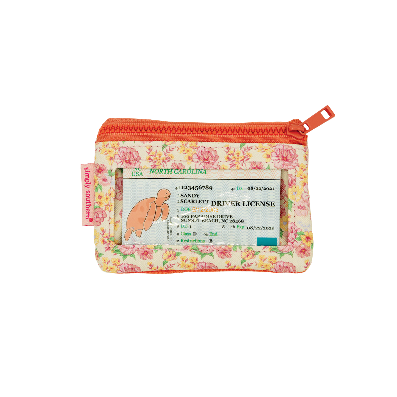 Simply Southern Light Bloom Keychain ID Wallet 0225-BAG-IDWLT-LTBLM
