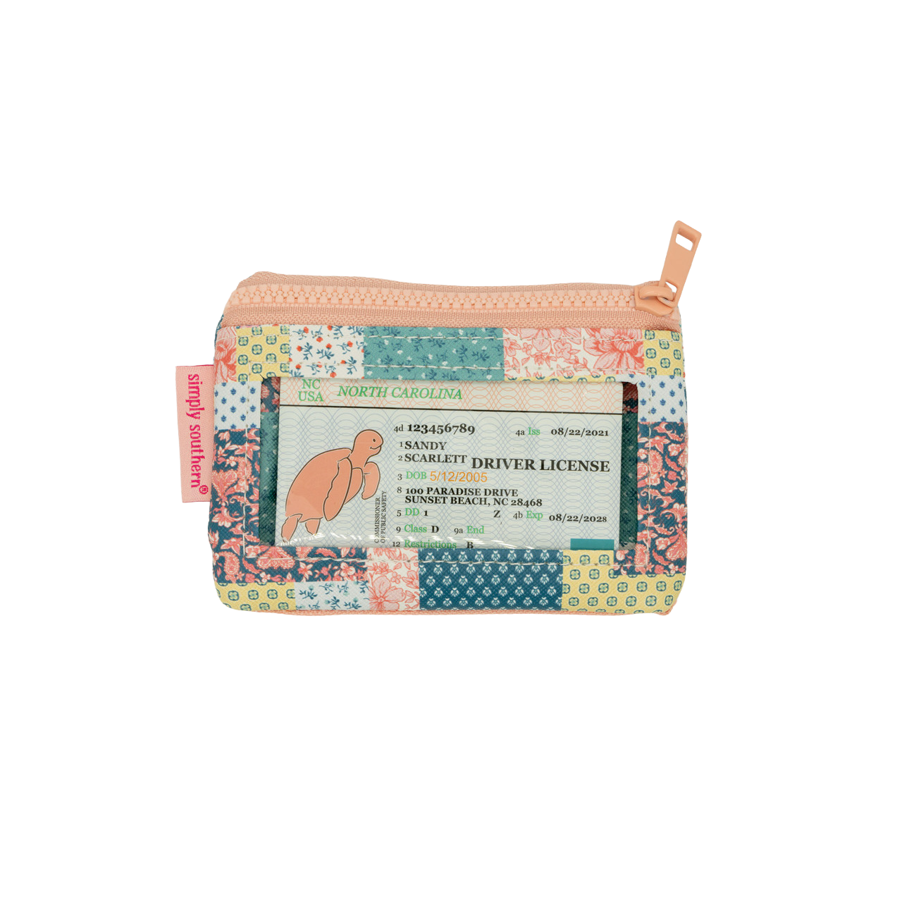 Simply Southern Quilt Patchwork Print Keychain ID Wallet 0225-BAG-IDWLT-QLTPTN