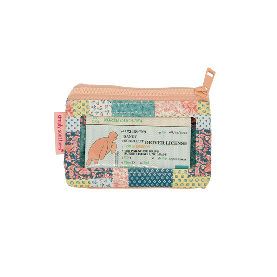 Simply Southern Quilt Patchwork Print Keychain ID Wallet 0225-BAG-IDWLT-QLTPTN