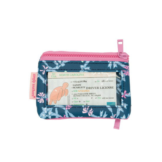 Simply Southern Ribbon Print Keychain ID Wallet 0225-BAG-IDWLT-RBBN