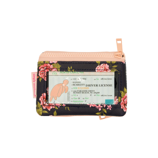 Simply Southern Floral Printed Keychain ID Wallet 0225-BAG-IDWLT-ROSE