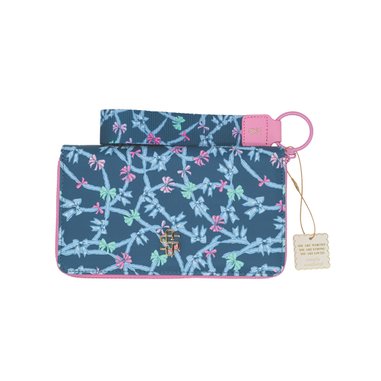 Simply Southern Blue & Pastel Ribbons Phone Wallet / Wristlet 0225-BAG-WLT-RBBN