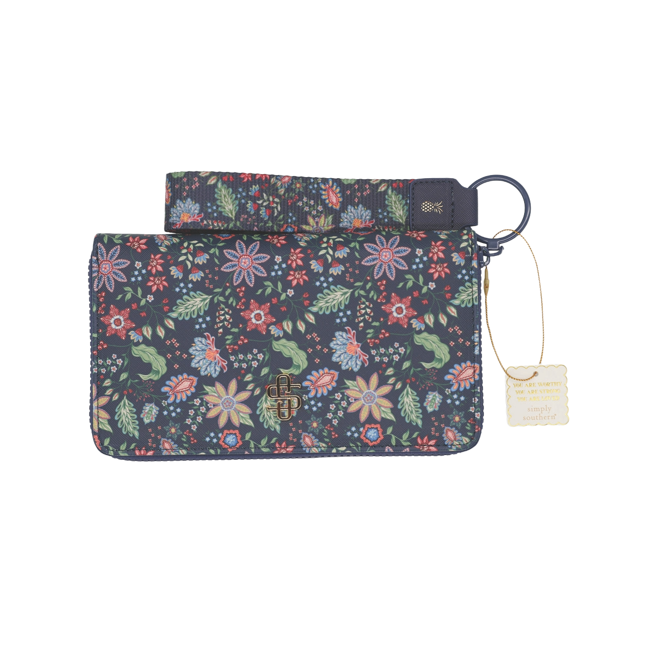 Simply Southern Space Flower Pattern Phone Wallet / Wristlet 0225-BAG-WLT-SPCFLR