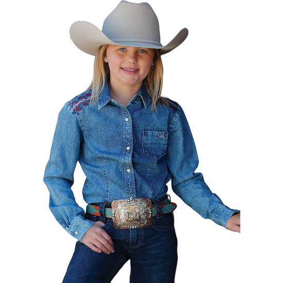 Cruel Girls Long Sleeve Denim Shirt CTW8980001