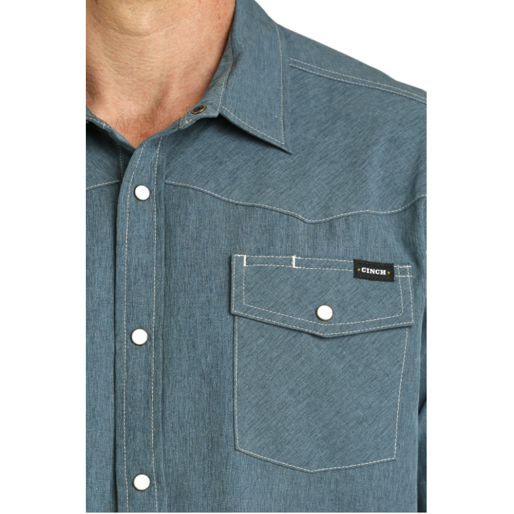 Cinch Men's Blue Camp Shirt MTW1402001