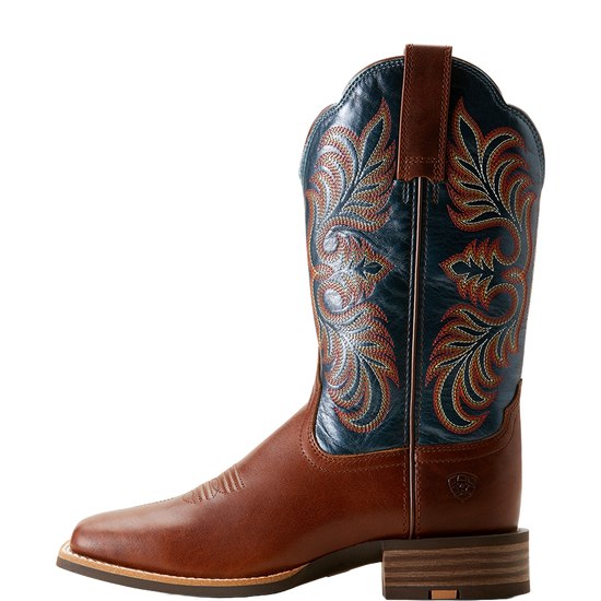 Bottes hautes à bouts carrés en cuir brillant marron | VAUBANE Bottes hautes à bouts carrés en cuir brillant marron | VAUBANE