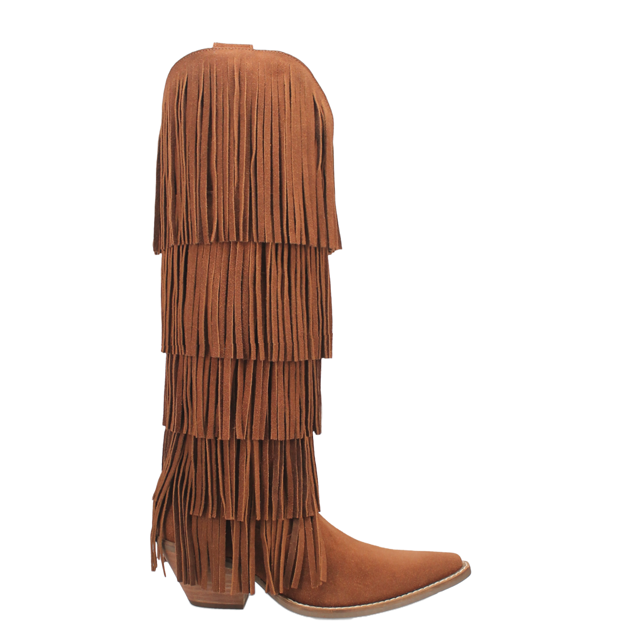 Dingo Ladies Wild Child Fringe Brown Suede Western Boot DI276-BN