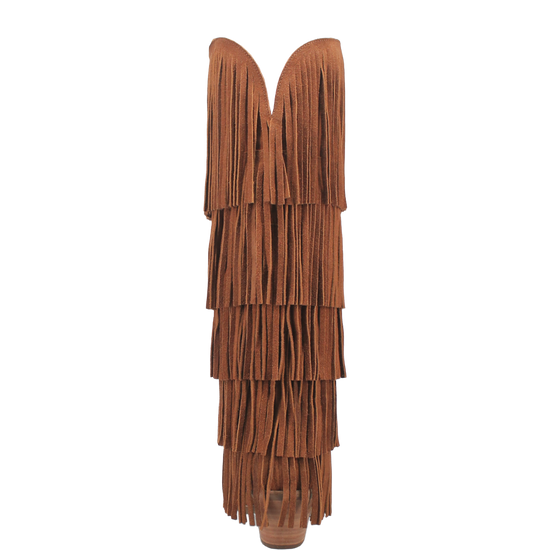 Dingo Ladies Wild Child Fringe Brown Suede Western Boot DI276-BN