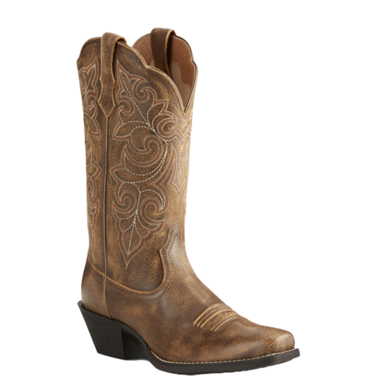 Ariat Ladies Round Up Square Toe Vintage Bomber Brown Boots 10021620