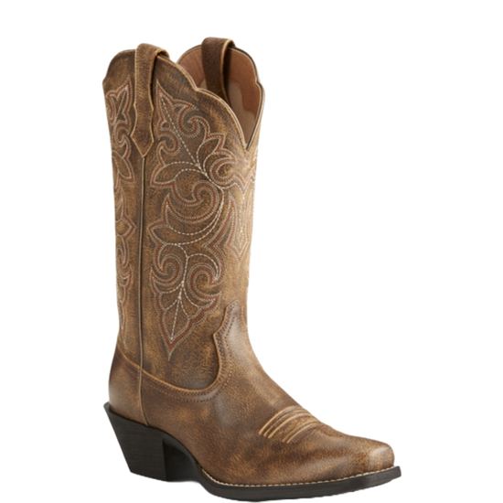 Ariat Ladies Round Up Square Toe Vintage Bomber Brown Boots 10021620