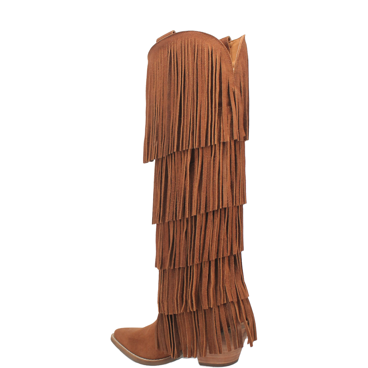 Dingo Ladies Wild Child Fringe Brown Suede Western Boot DI276-BN