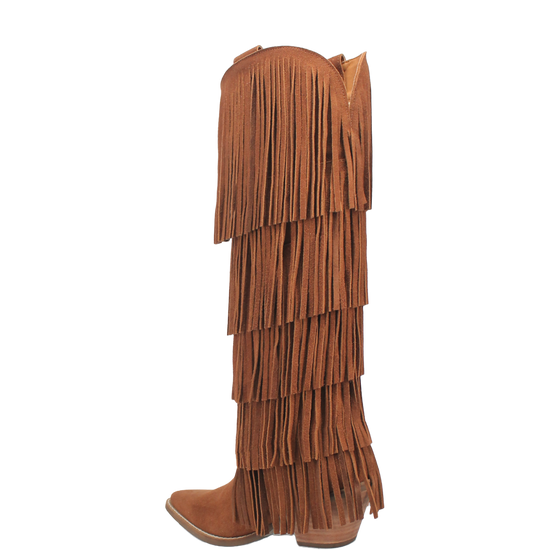 Dingo Ladies Wild Child Fringe Brown Suede Western Boot DI276-BN