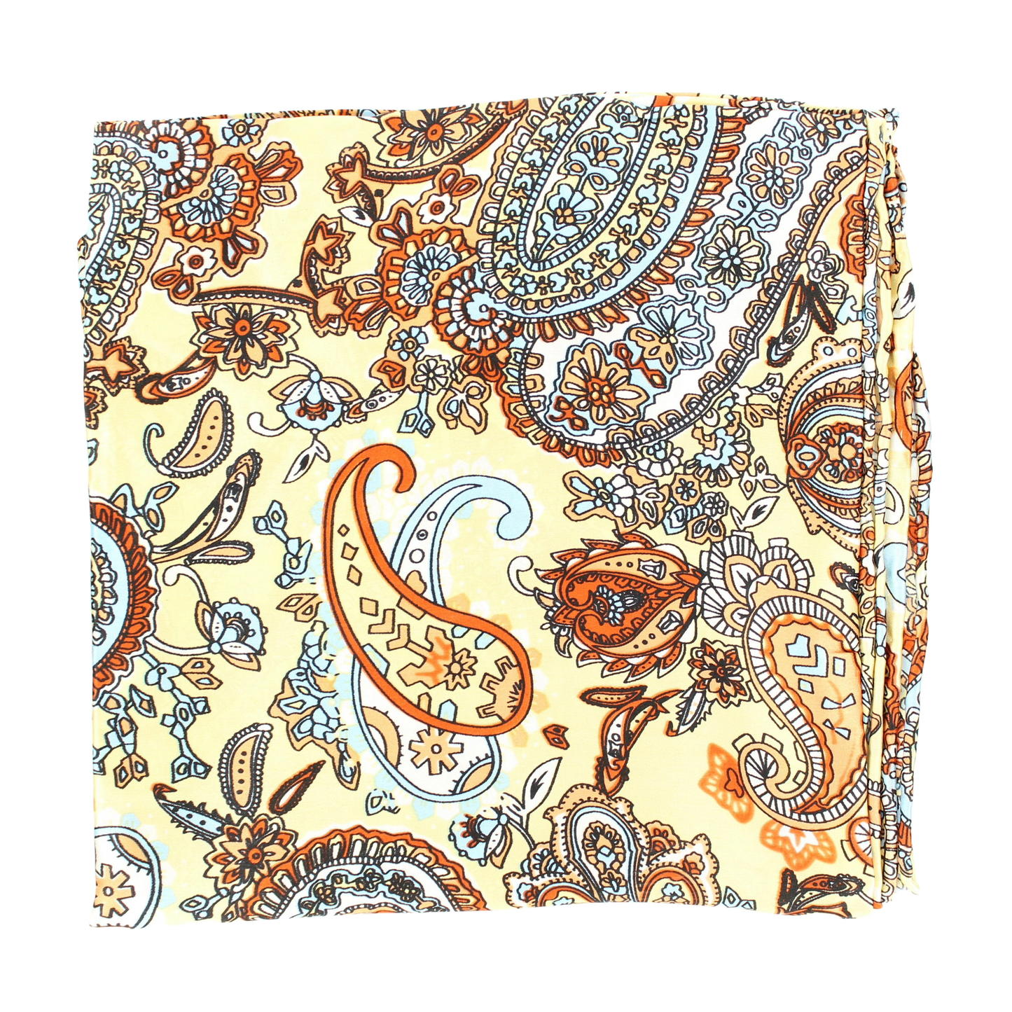 M&F Ladies Silk Paisley Tan Wild Rag Scarf 0904208