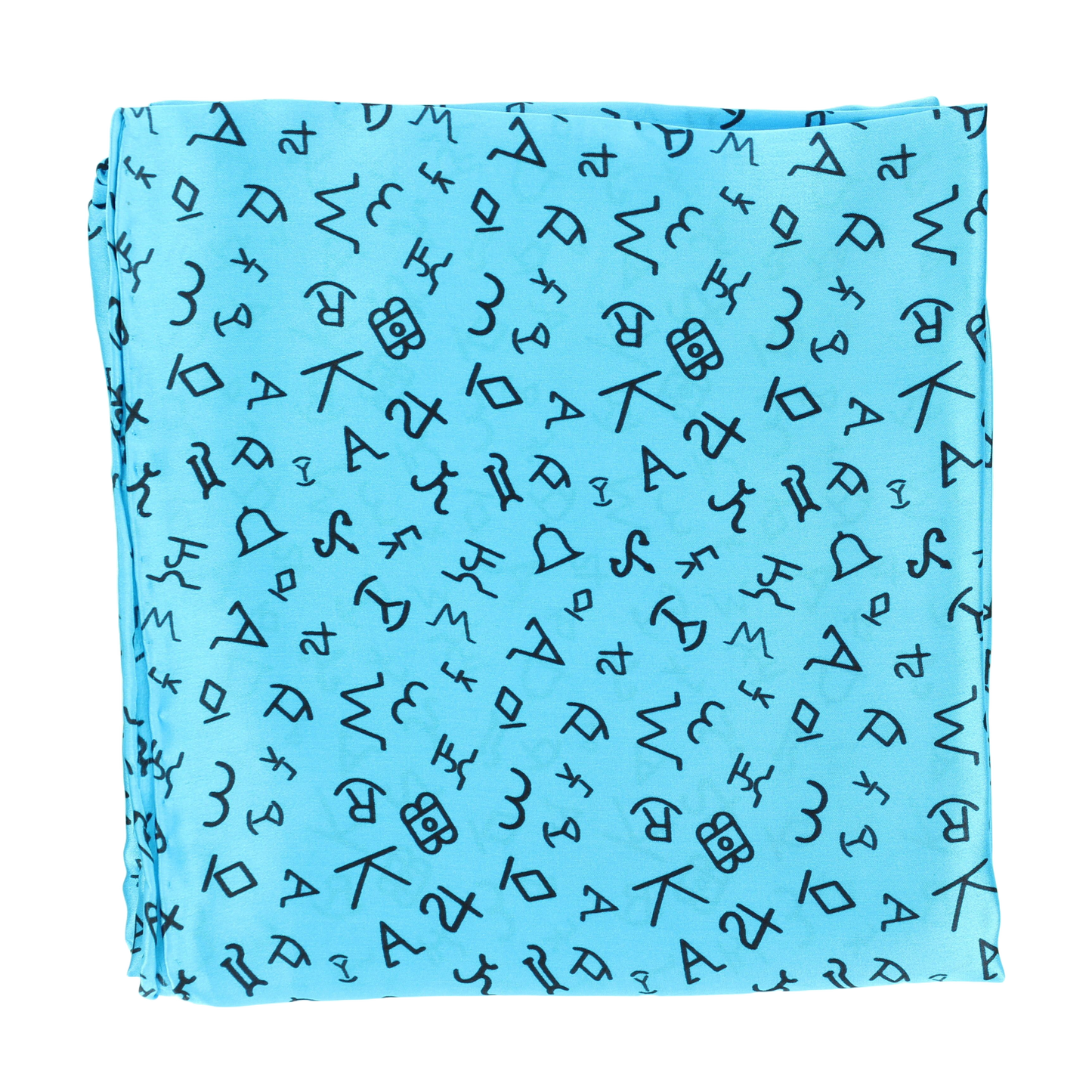 M&F Ladies Brand Turquoise Silk Wild Rag Scarf 0904433