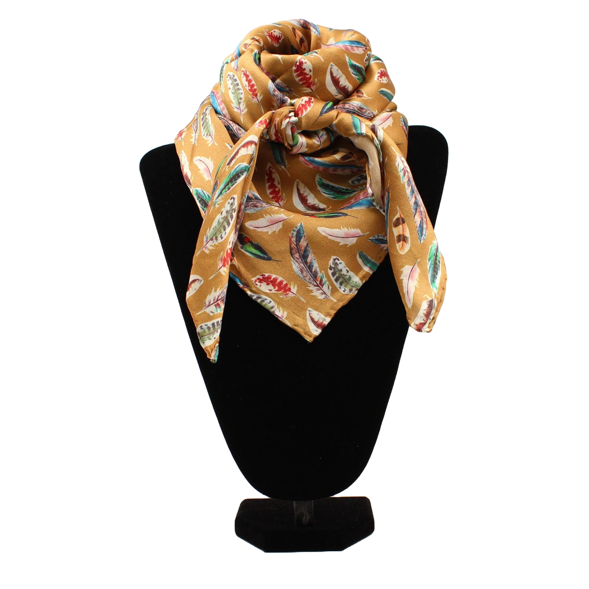 M&F Ladies Gold Feather Wild Rags Scarf 0905435