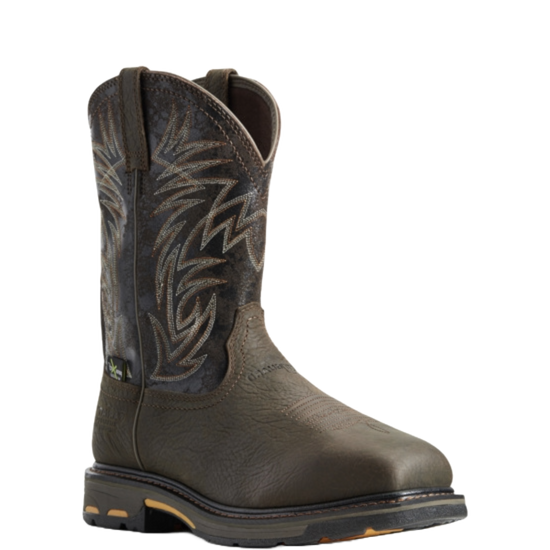 Ariat Men s WorkHog MetGuard Waterproof Bruin Brown Work Boots 1001626