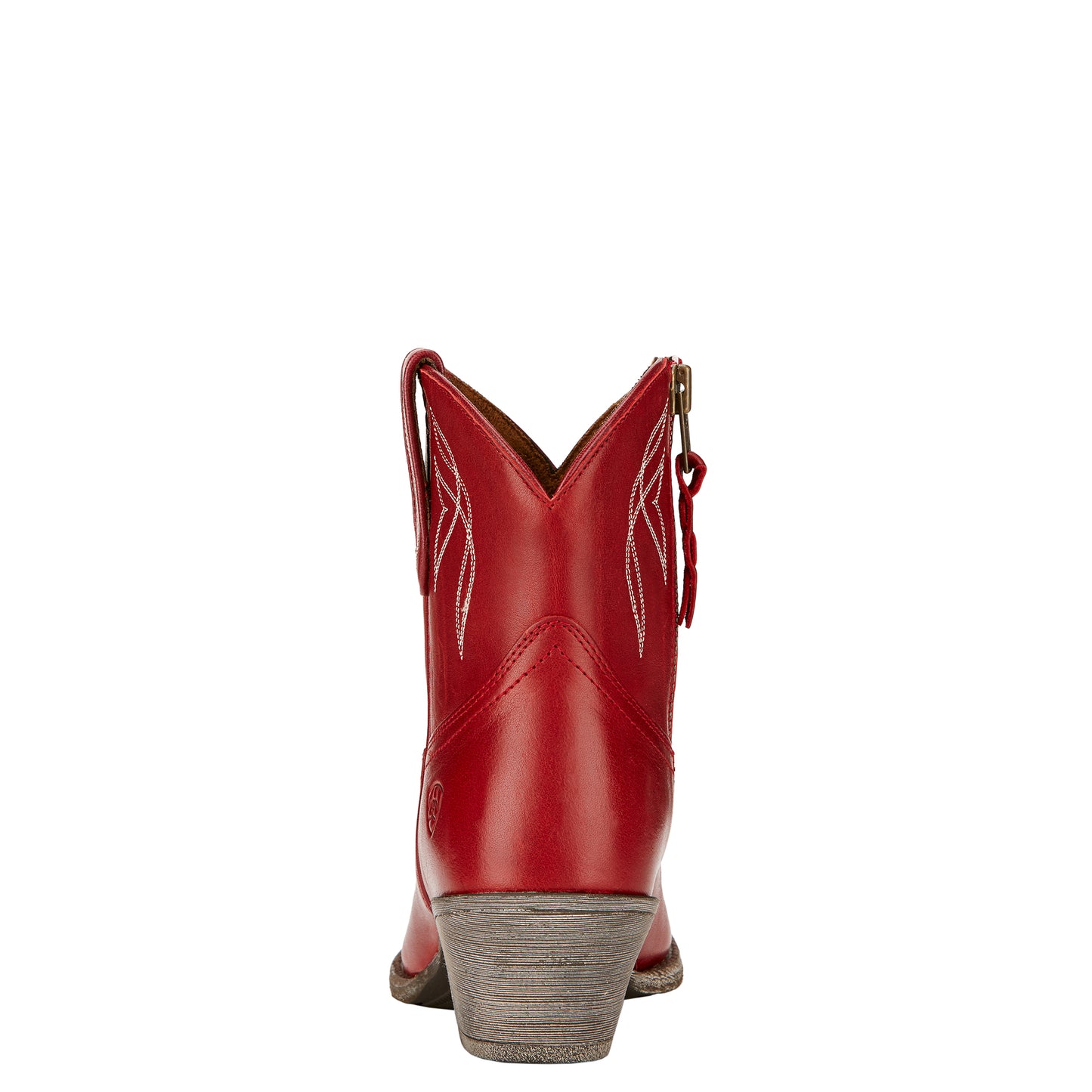 Ariat Ladies Darlin Rosy Red Almond Toe Western Ankle Boot10017324