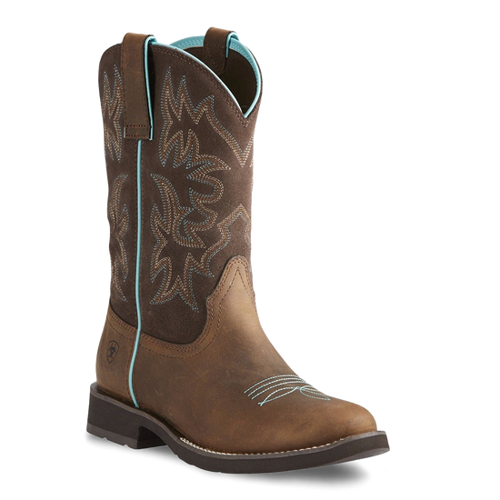 Ariat Ladies Delilah Round Toe Distressed Brown Boots 10021457