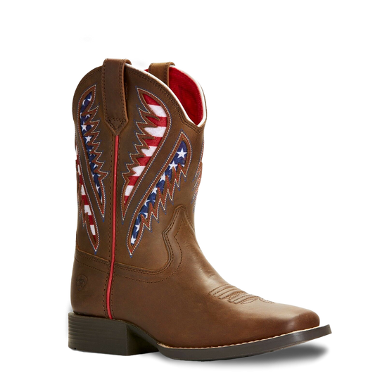Ariat Kid's Quickdraw VentTEK American Flag Western Boots 10027304
