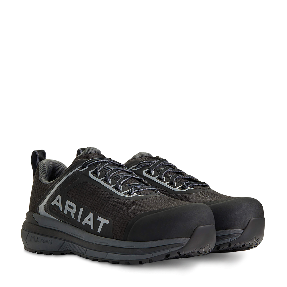 Ariat Ladies Outpace Black & Charcoal Composite Toe Sneakers 10040324