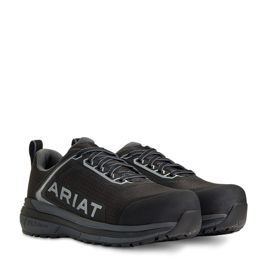 Ariat Ladies Outpace Black & Charcoal Composite Toe Sneakers 10040324