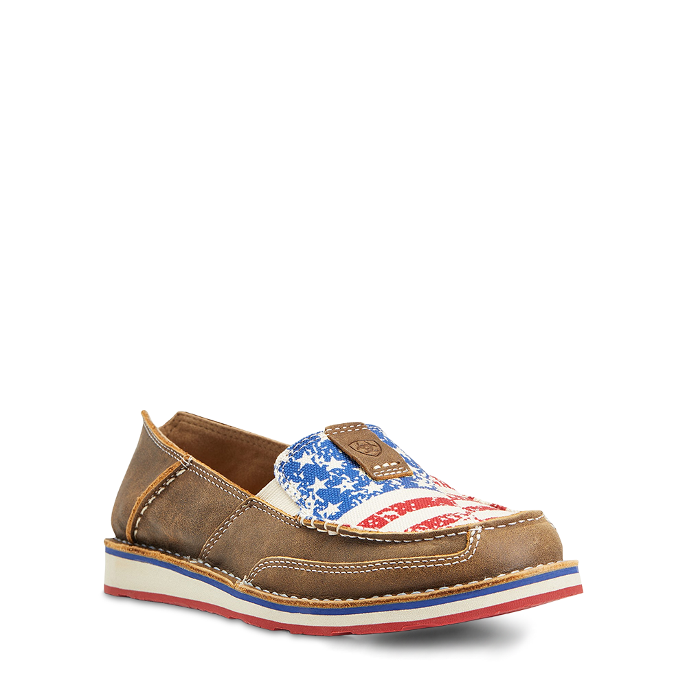 Ariat® Ladies Brown & Distressed Flag Cruiser Shoes 10040359