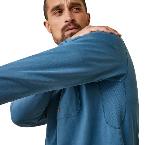 Ariat Men's Rebar Workman Blueprint Long Sleeve T-Shirt 10046350